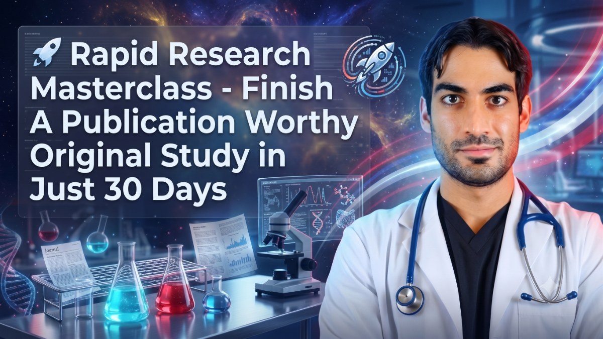 Rapid Research: Learn to do Match-Worthy Research( No IRB, No Complications)